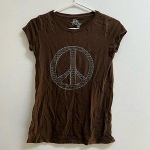Old Navy Girls Peace Sign Graphic Tee XL